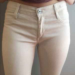 James Jeans Seersucker “Twiggy” Crop Pants